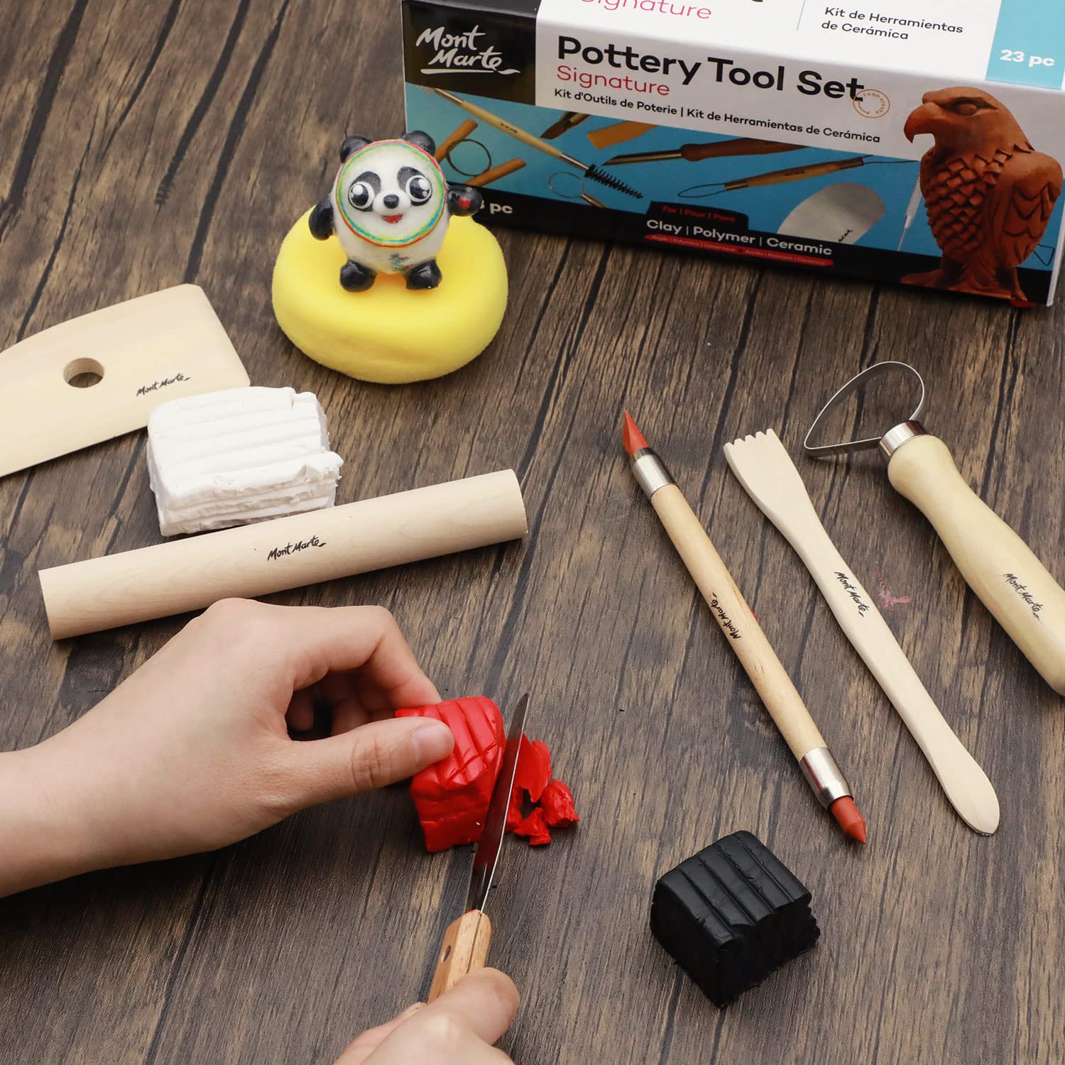 Mont Marte Pottery Tool Set Signature 23pc, Clay Sculpting Tool